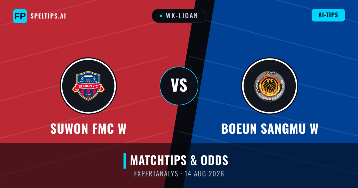 Suwon FMC W vs Boeun Sangmu W — matchtips och förhandstitt