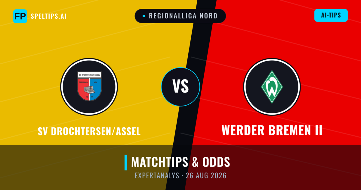 SV Drochtersen/Assel vs Werder Bremen II — matchtips och förhandstitt