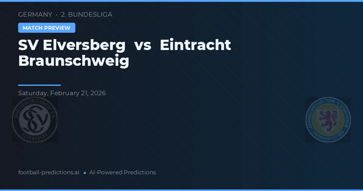 SV Elversberg vs Eintracht Braunschweig — matchtips och förhandstitt