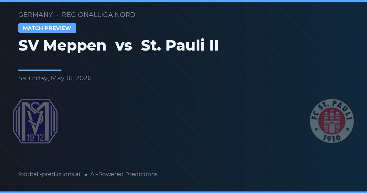 SV Meppen vs St. Pauli II — matchtips och förhandstitt