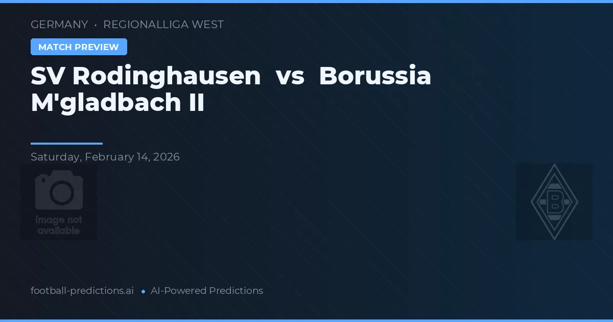 SV Rodinghausen vs Borussia M'gladbach II — matchtips och förhandstitt