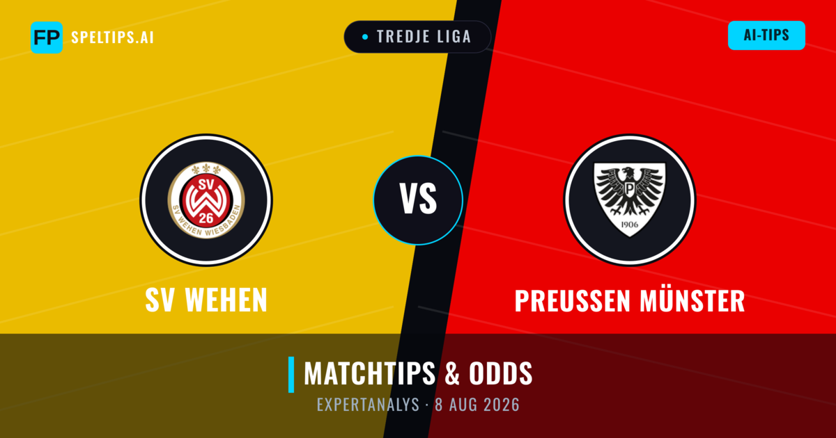 SV Wehen vs Preußen Münster — matchtips och förhandstitt