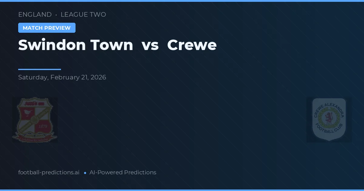 Swindon Town vs Crewe — matchtips och förhandstitt