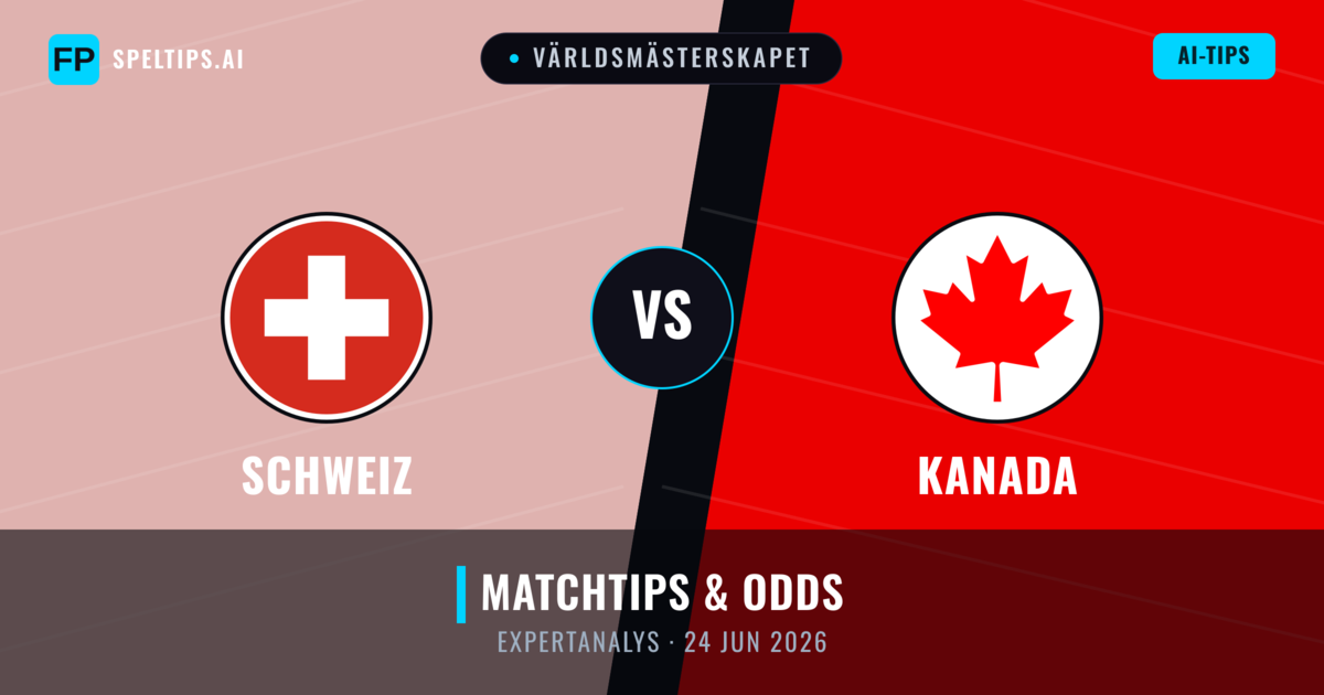 Schweiz vs Kanada — matchtips och förhandstitt
