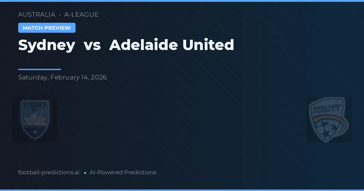 Sydney vs Adelaide United — matchtips och förhandstitt