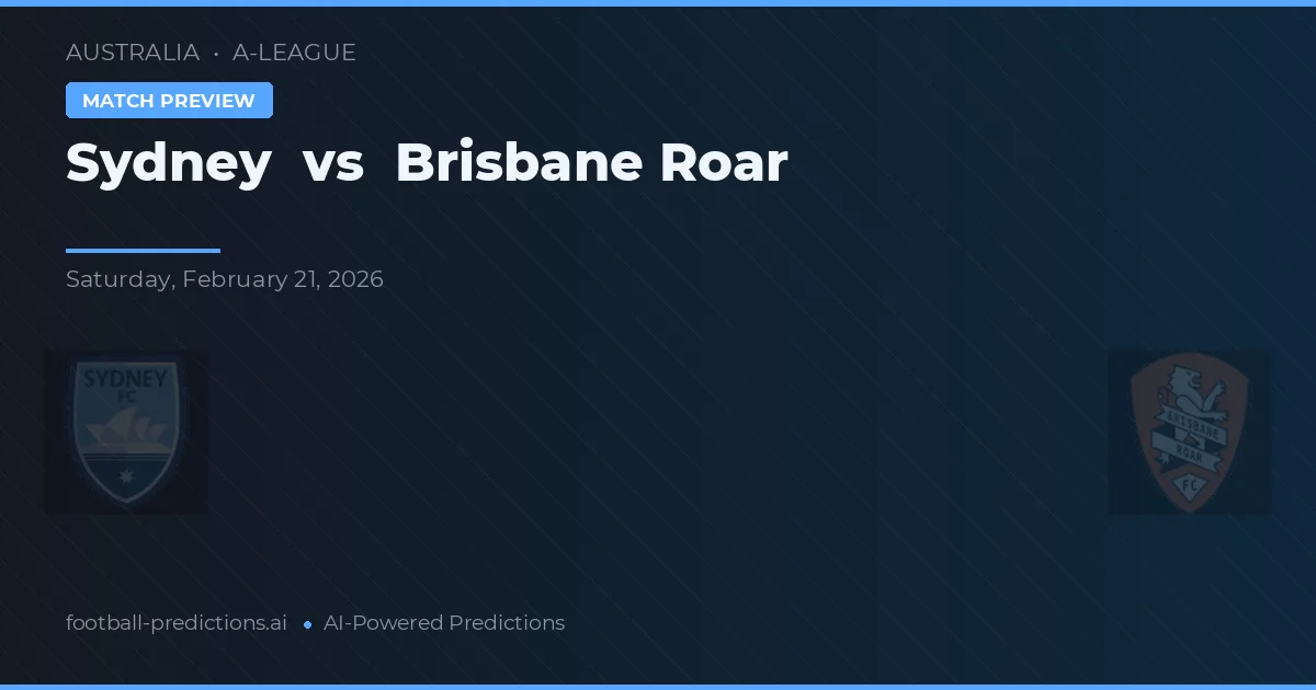 Sydney vs Brisbane Roar — matchtips och förhandstitt