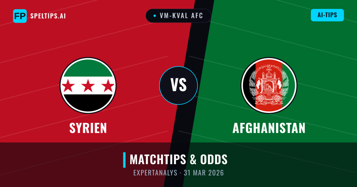 Syrien vs Afghanistan — matchtips och förhandstitt