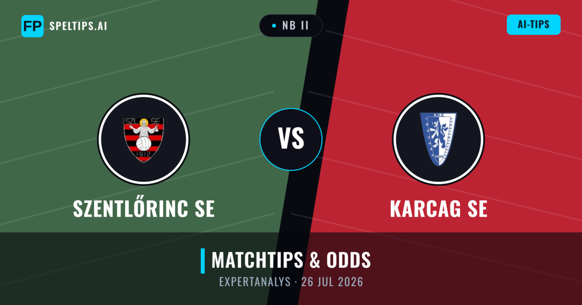 Szentlőrinc SE vs Karcag SE — matchtips och förhandstitt