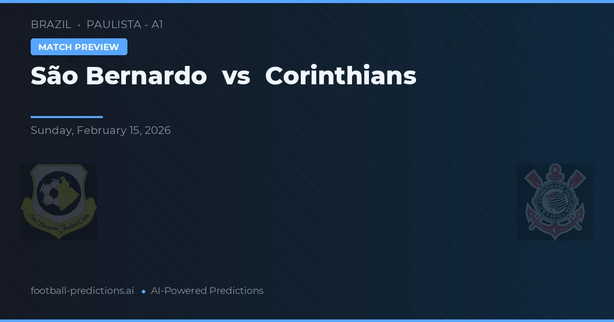 São Bernardo vs Corinthians — matchtips och förhandstitt