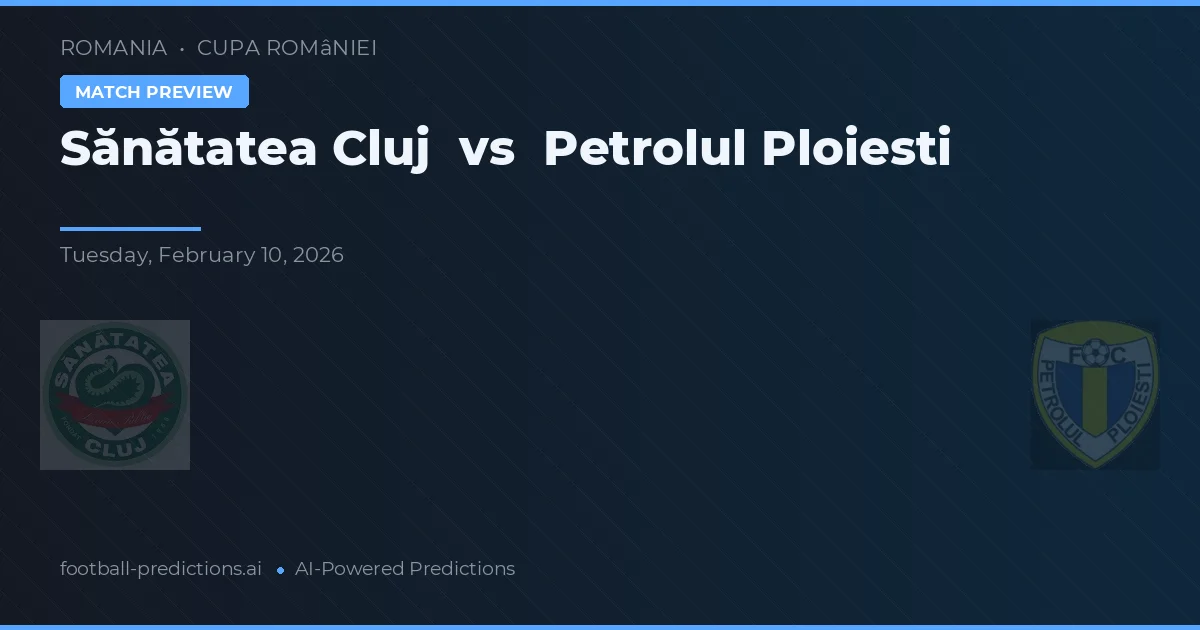 Sănătatea Cluj vs Petrolul Ploiești — matchtips och förhandstitt