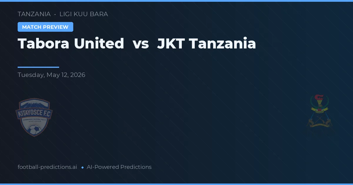 Tabora United vs JKT Tanzania — matchtips och förhandstitt