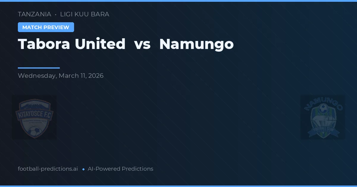 Tabora United vs Namungo — matchtips och förhandstitt