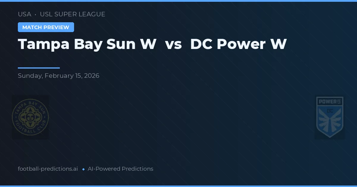 Tampa Bay Sun W vs DC Power W — matchtips och förhandstitt