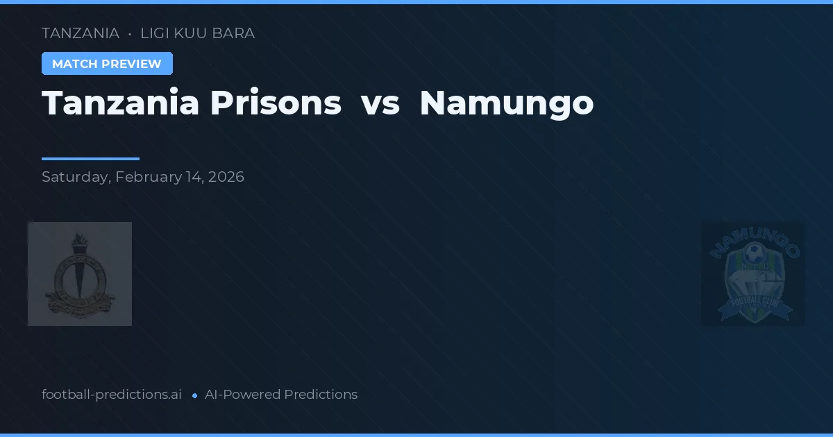 Tanzania Fängelse vs Namungo — matchtips och förhandstitt