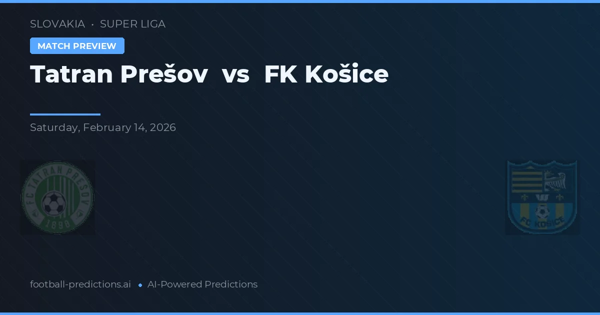 Tatran Prešov vs FK Košice — matchtips och förhandstitt