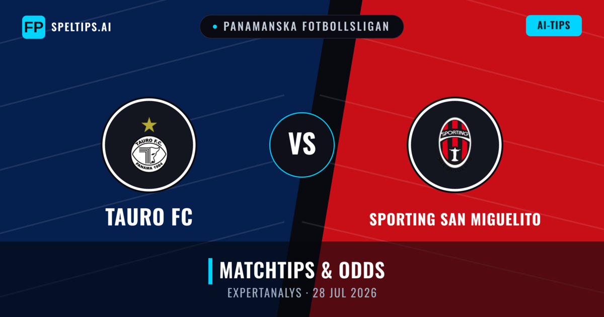 Tauro FC vs Sporting San Miguelito — matchtips och förhandstitt