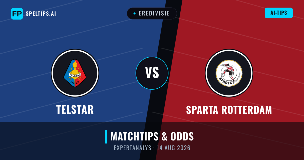 Telstar vs Sparta Rotterdam — matchtips och förhandstitt