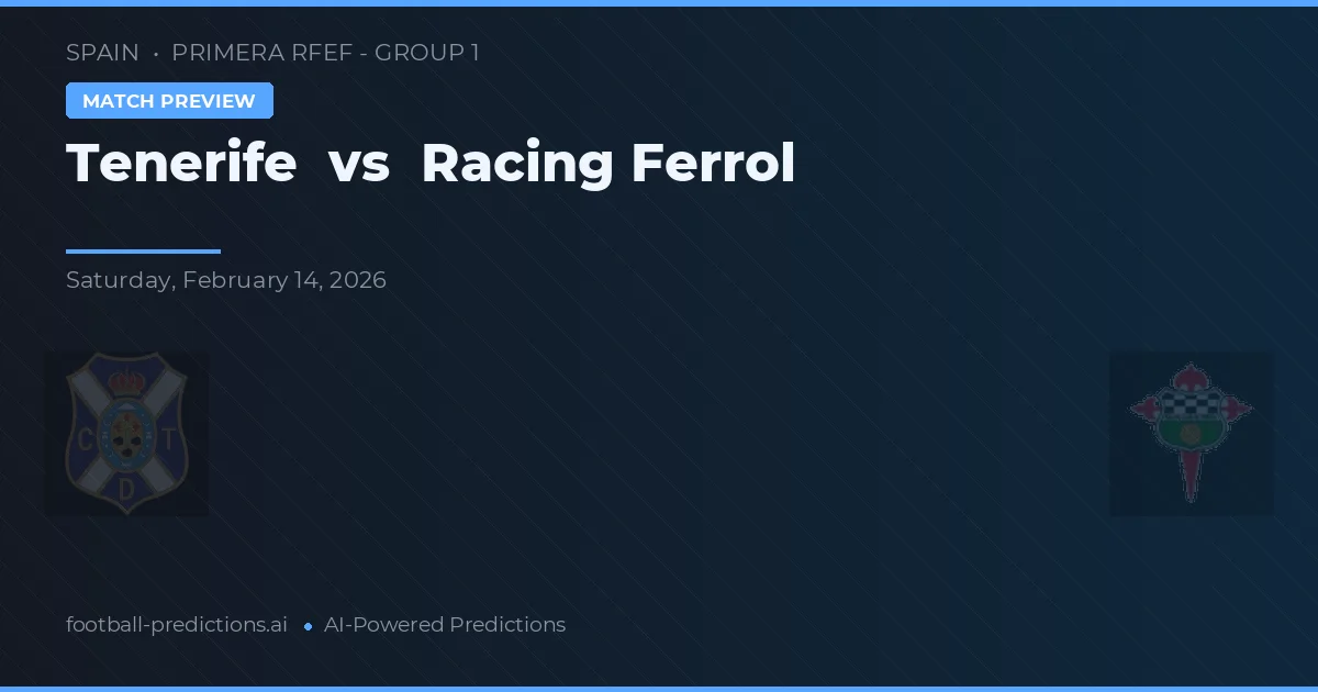 Tenerife vs Racing Ferrol — matchtips och förhandstitt