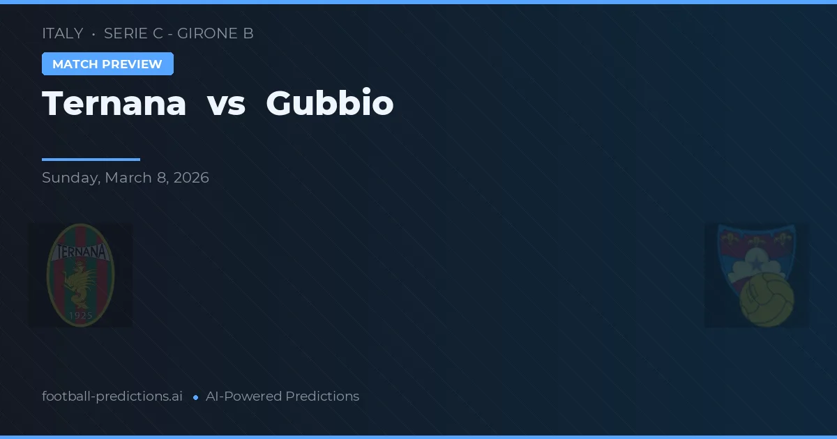 Ternana vs Gubbio — matchtips och förhandstitt