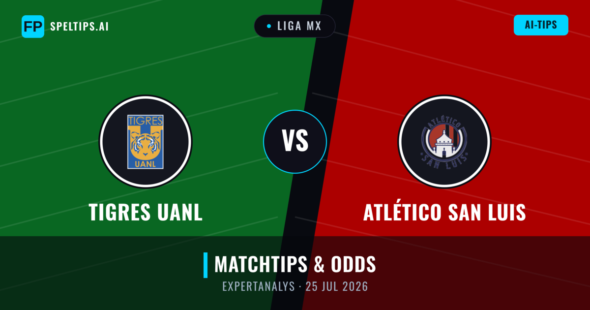 Tigres UANL vs Atlético San Luis — matchtips och förhandstitt