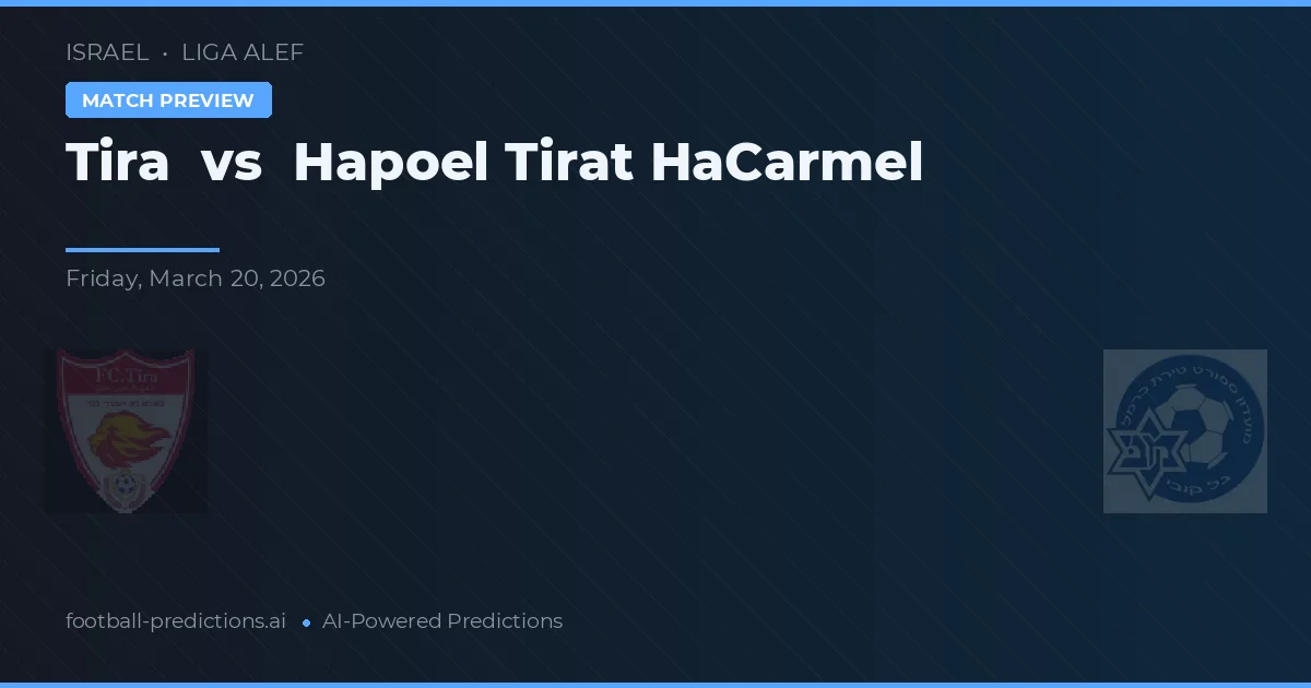 Tira vs Hapoel Tirat HaCarmel — matchtips och förhandstitt