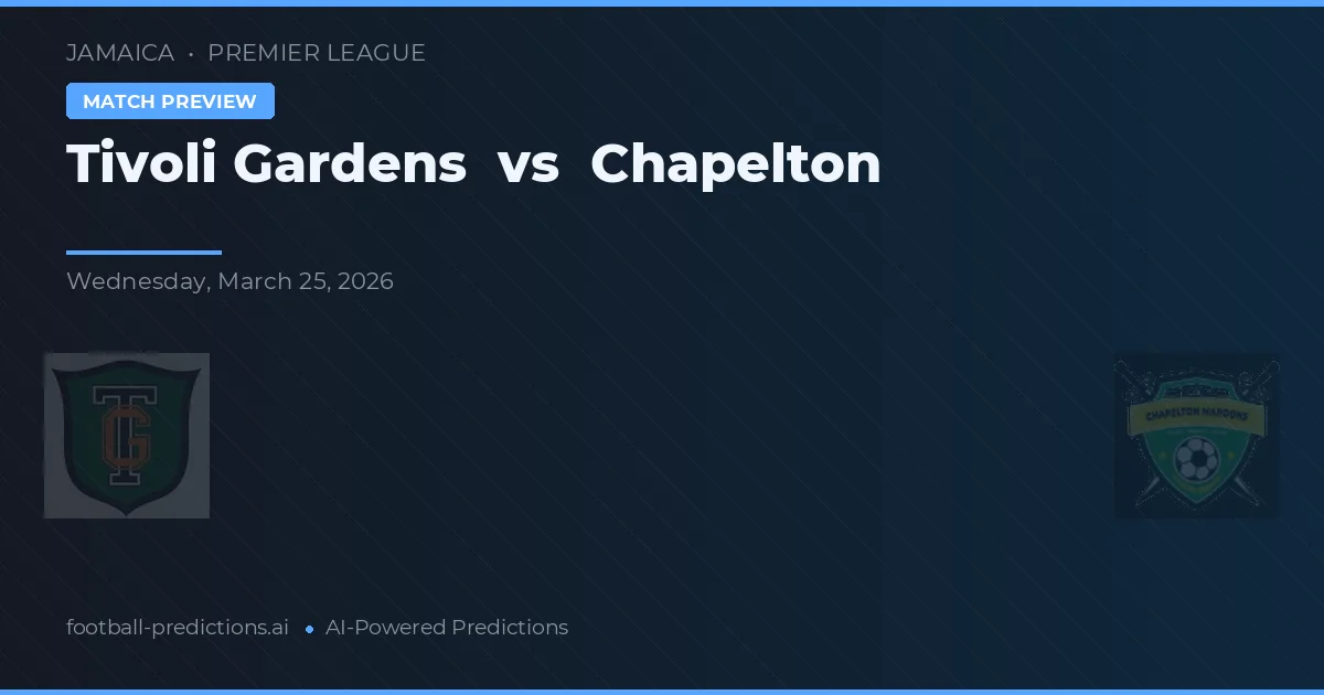 Tivoli Gardens vs Chapelton — matchtips och förhandstitt