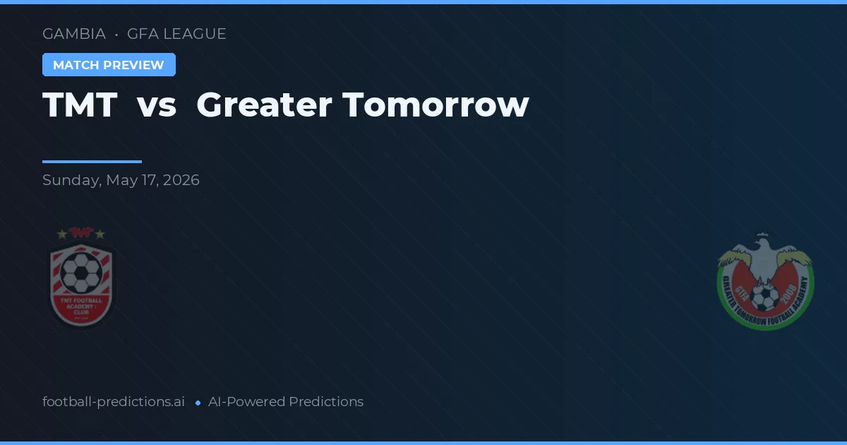TMT vs Greater Tomorrow — matchtips och förhandstitt