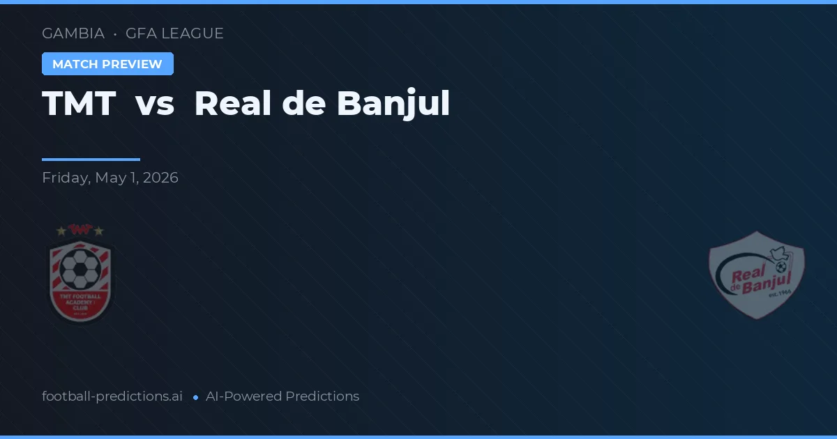 TMT vs Real de Banjul — matchtips och förhandstitt