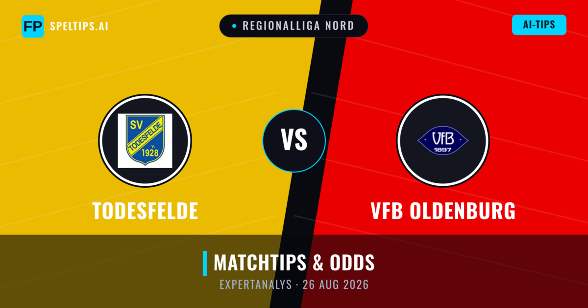 Todesfelde vs VfB Oldenburg — matchtips och förhandstitt