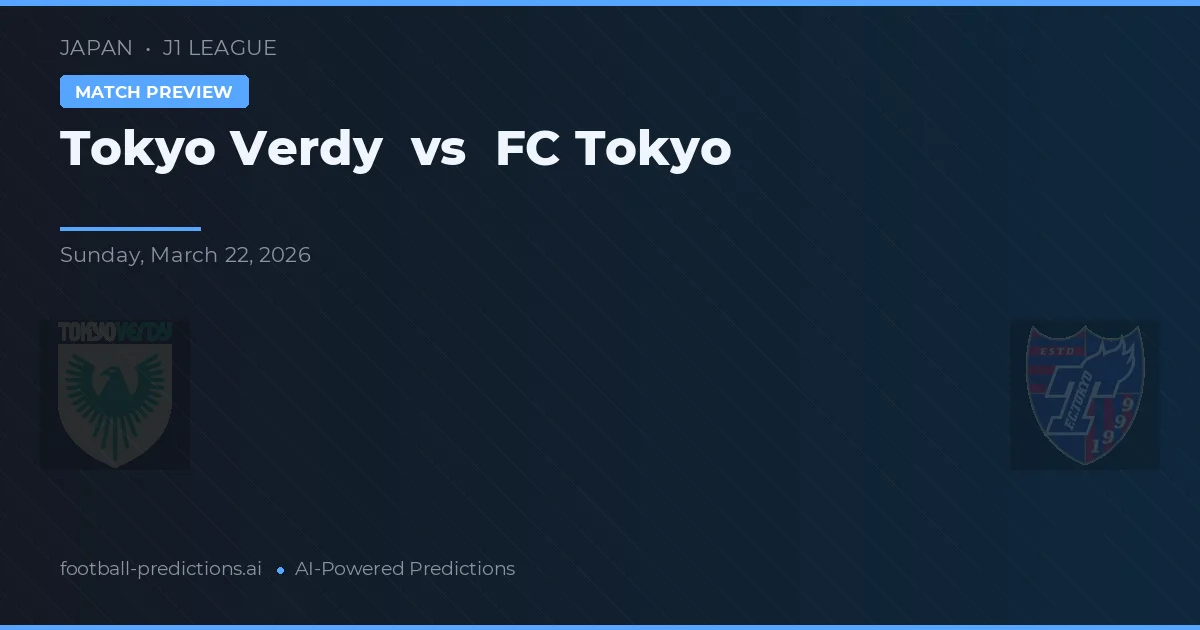 Tokyo Verdy vs FC Tokyo — matchtips och förhandstitt