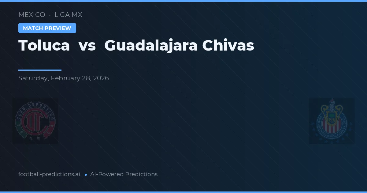 Toluca vs Guadalajara Chivas — matchtips och förhandstitt