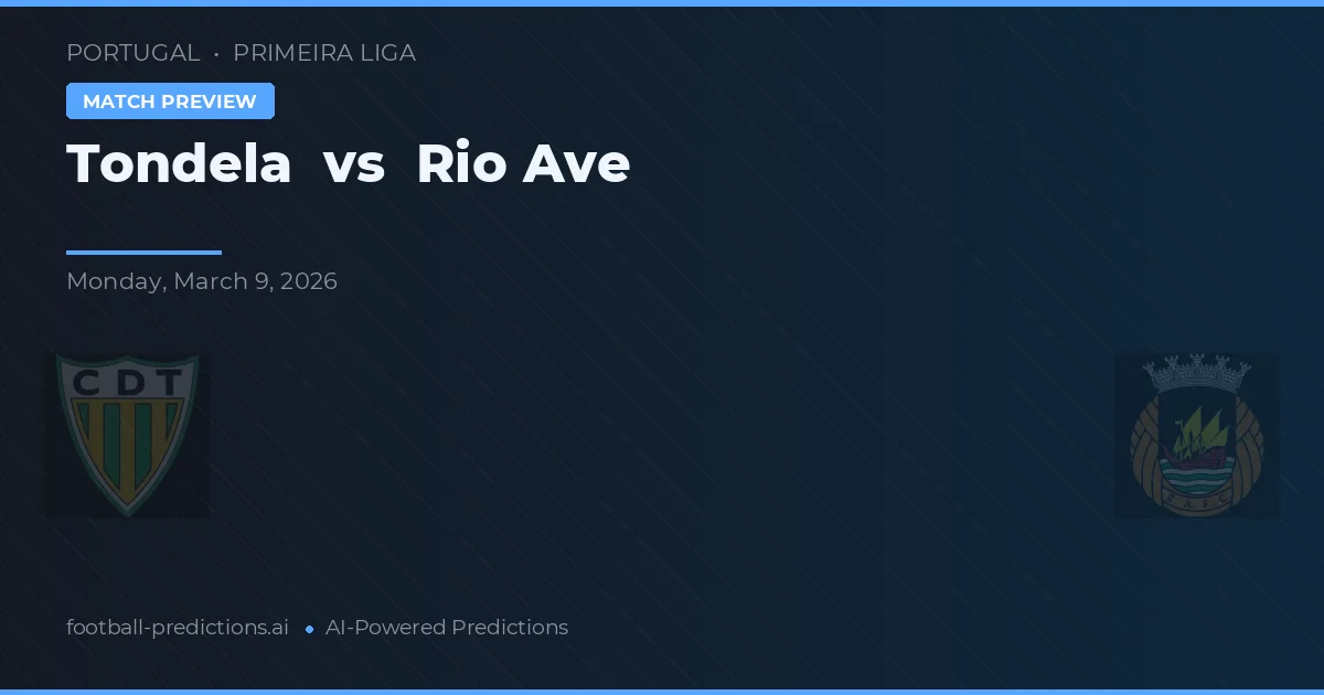Tondela vs Rio Ave — matchtips och förhandstitt