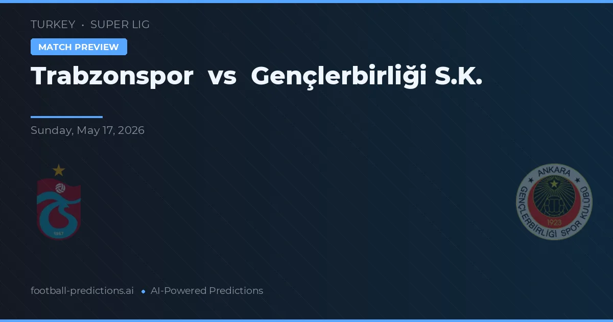 Trabzonspor vs Gençlerbirliği S.K. — matchtips och förhandstitt