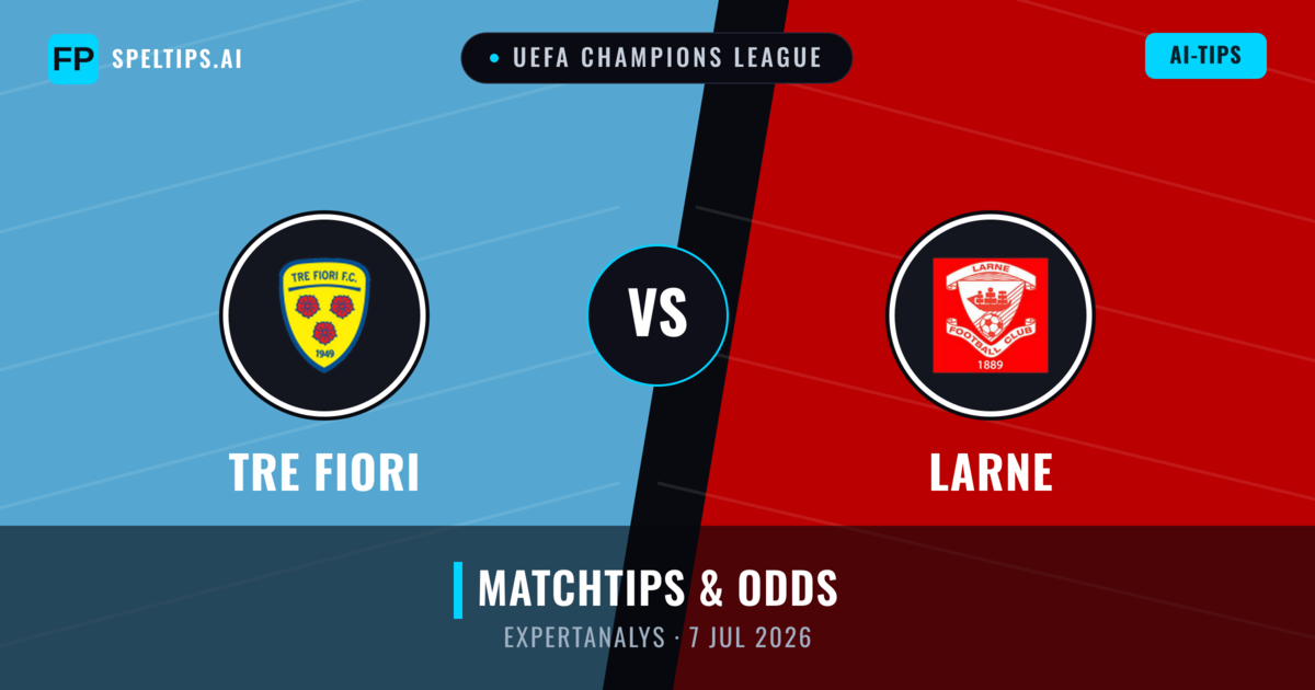 Tre Fiori vs Larne — matchtips och förhandstitt