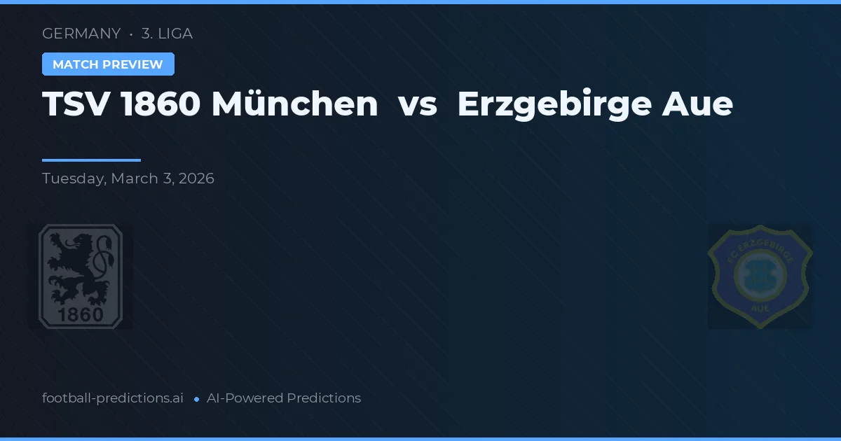 TSV 1860 München vs Erzgebirge Aue — matchtips och förhandstitt