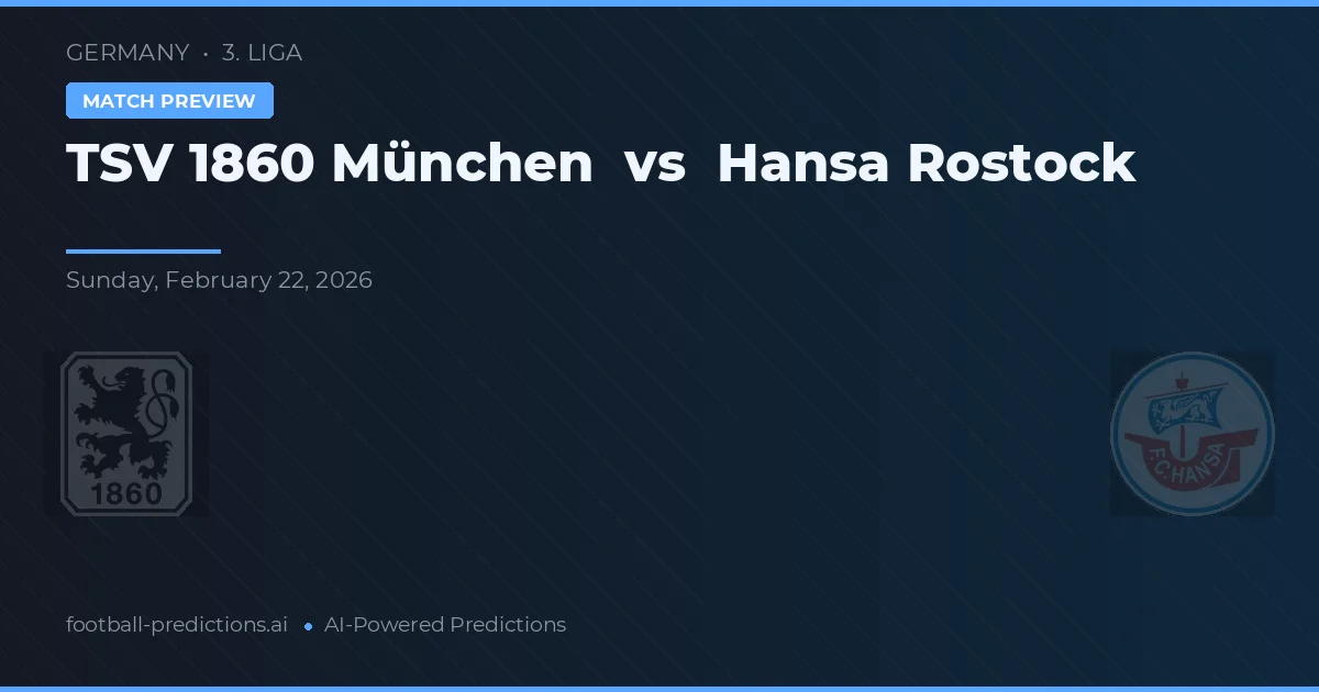 TSV 1860 München vs Hansa Rostock — matchtips och förhandstitt