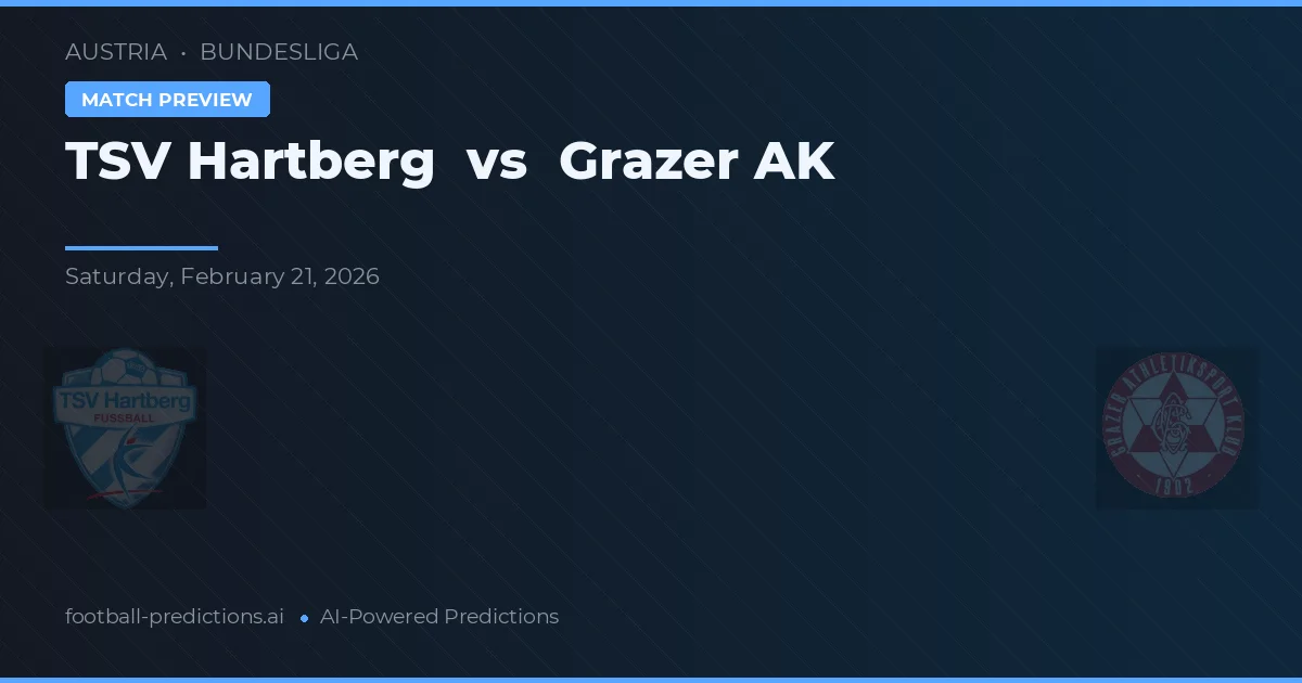 TSV Hartberg vs Grazer AK — matchtips och förhandstitt