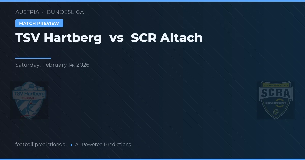 TSV Hartberg vs SCR Altach — matchtips och förhandstitt