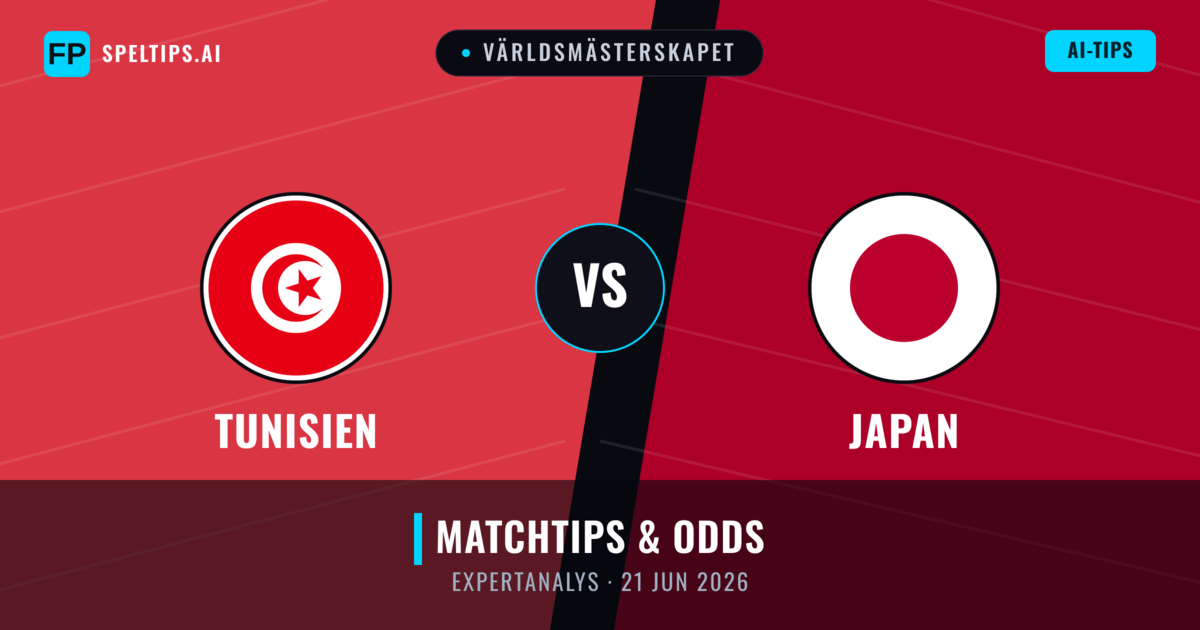 Tunisien vs Japan — matchtips och förhandstitt