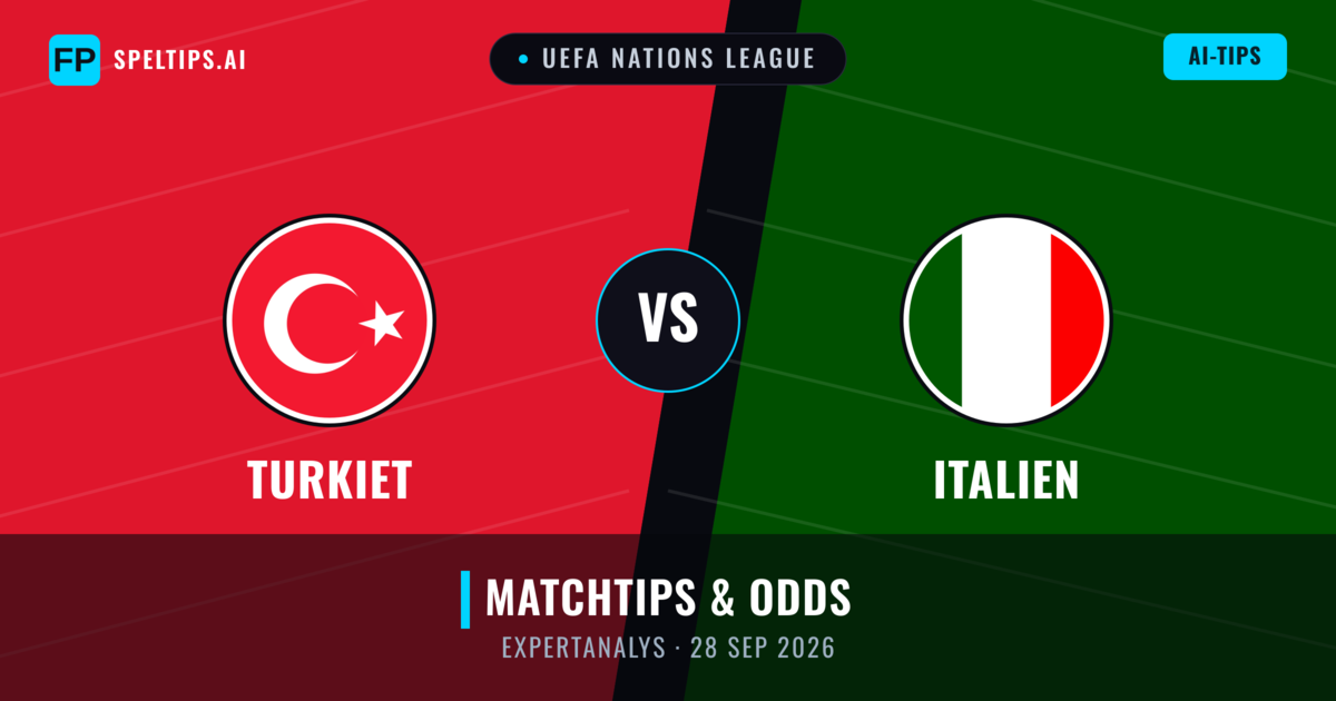 Turkiet vs Italien — matchtips och förhandstitt