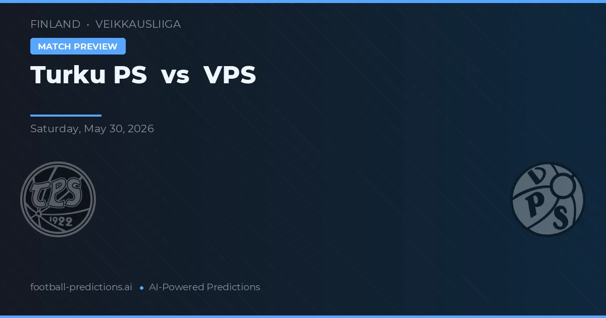 Turku PS vs VPS — matchtips och förhandstitt