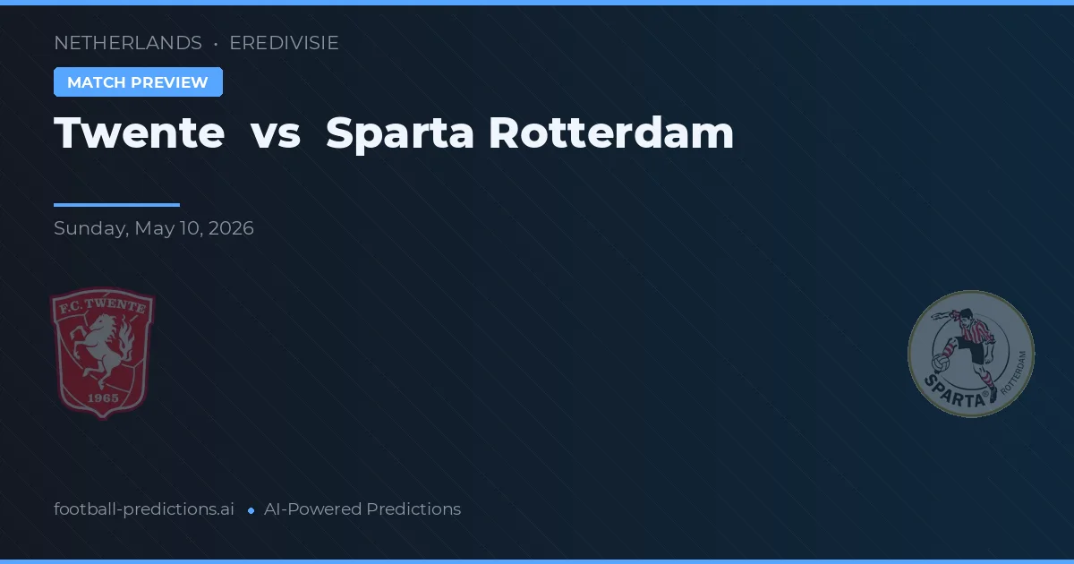 FC Twente vs Sparta Rotterdam — matchtips och förhandstitt