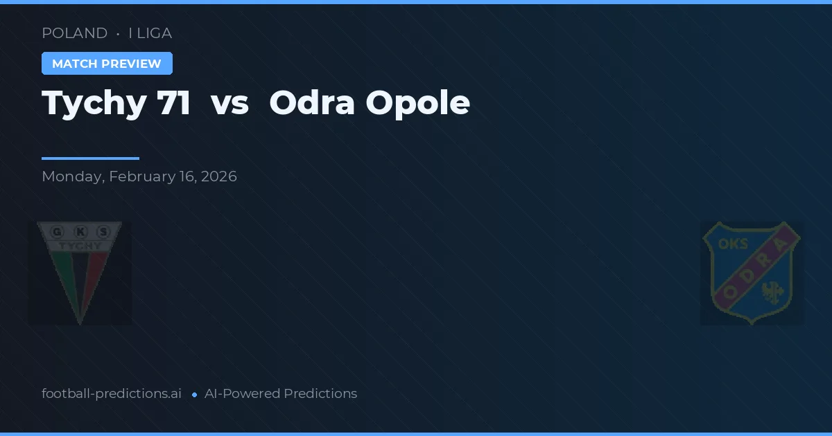 Tychy 71 vs Odra Opole — matchtips och förhandstitt