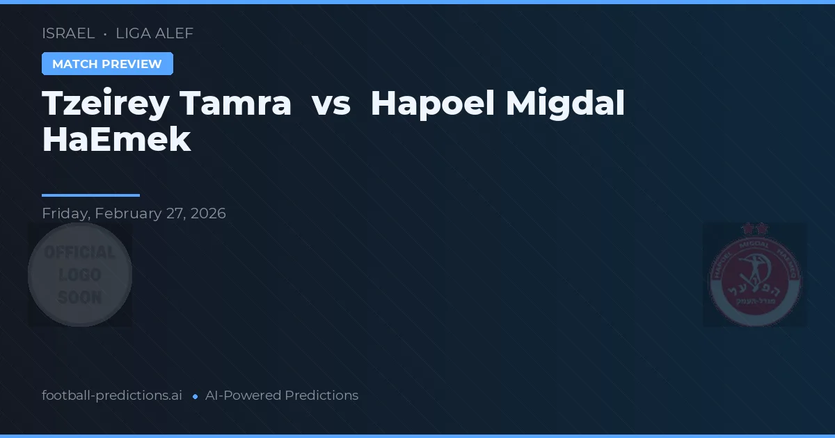 Tzeirey Tamra vs Hapoel Migdal HaEmek — matchtips och förhandstitt