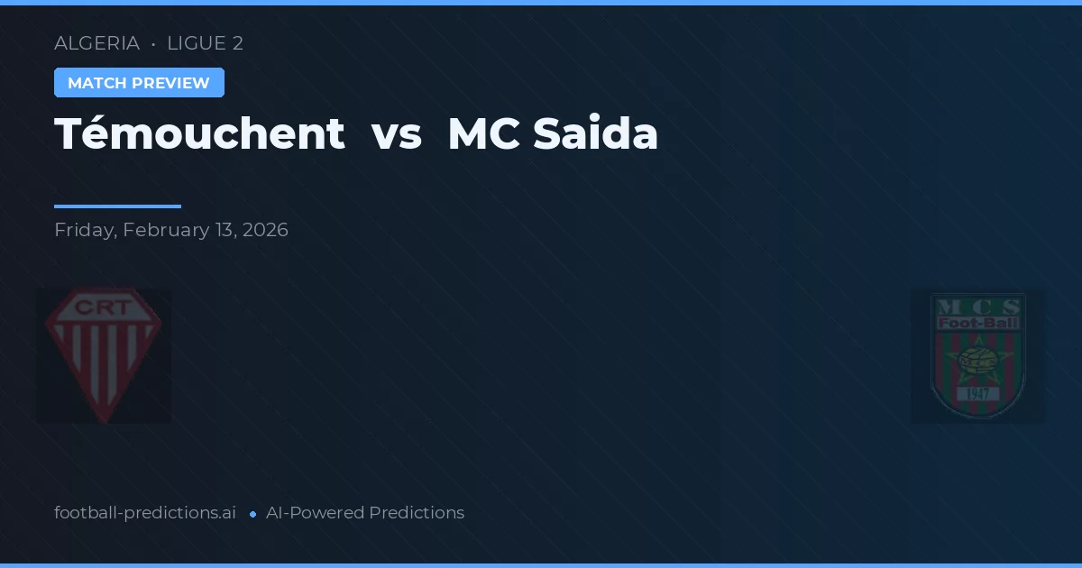Témouchent vs MC Saïda — matchtips och förhandstitt