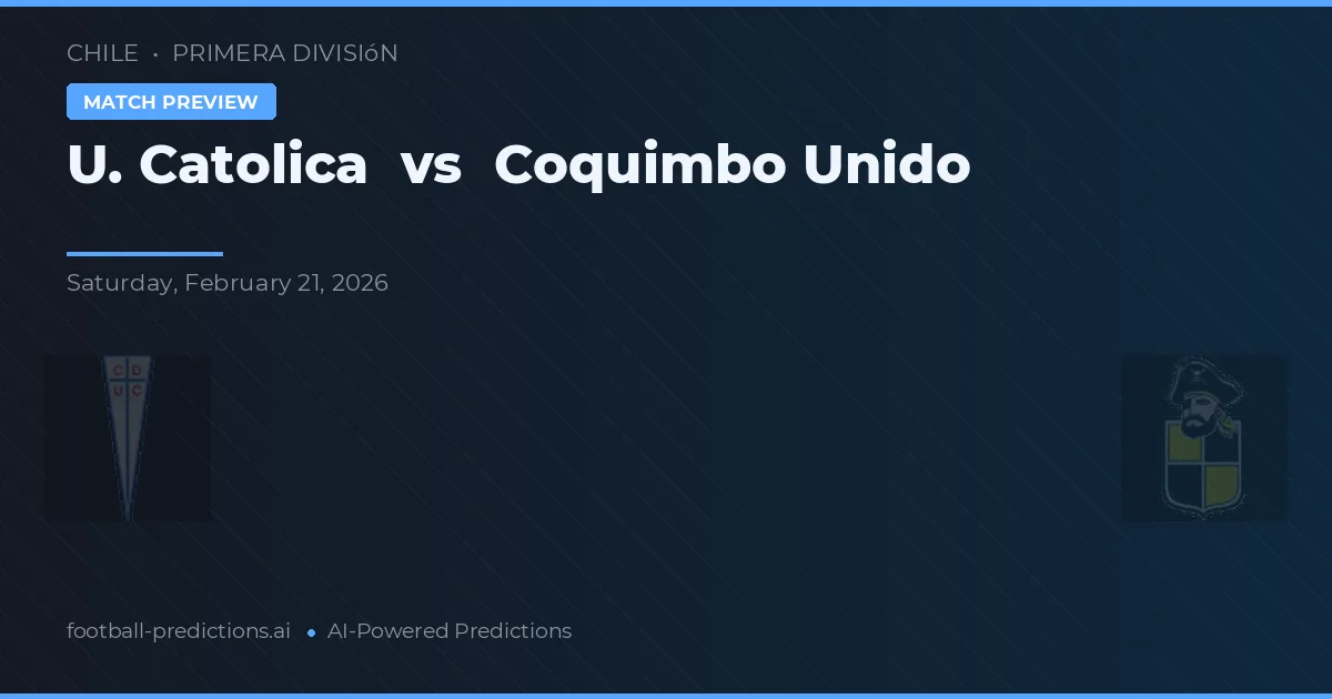 U. Católica vs Coquimbo Unido — matchtips och förhandstitt