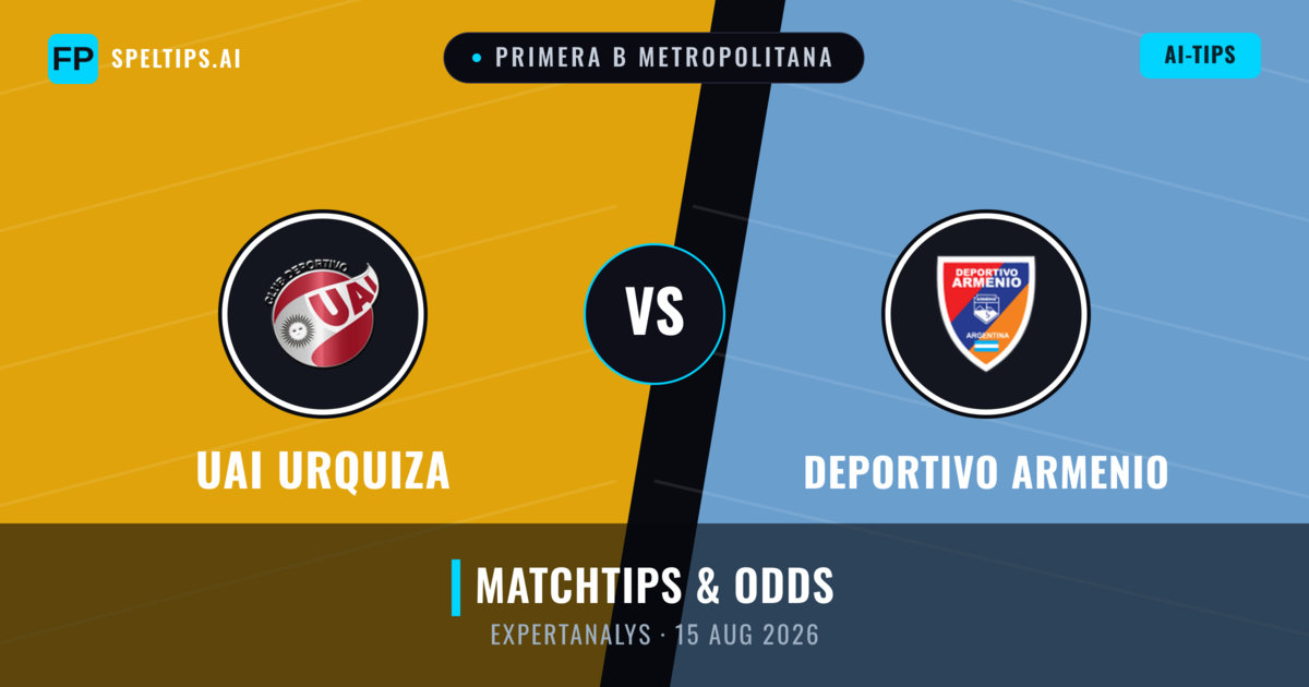 UAI Urquiza vs Deportivo Armenio — matchtips och förhandstitt
