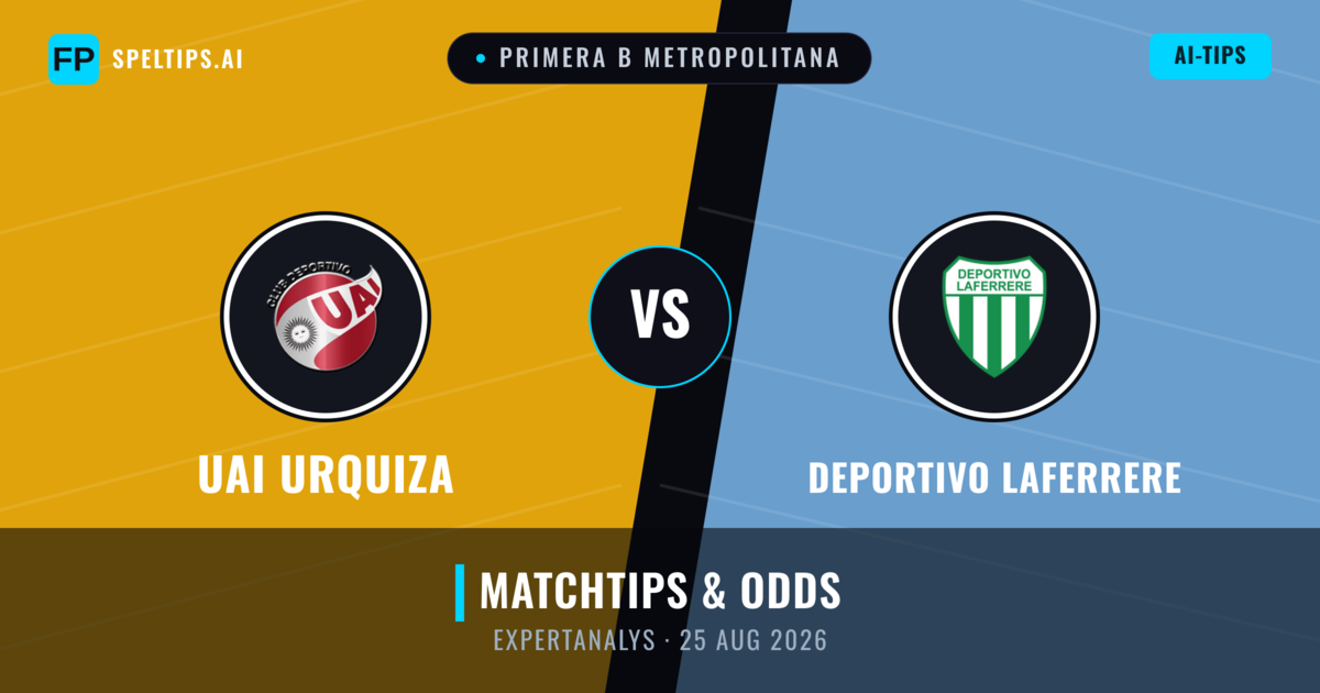 UAI Urquiza vs Deportivo Laferrere — matchtips och förhandstitt