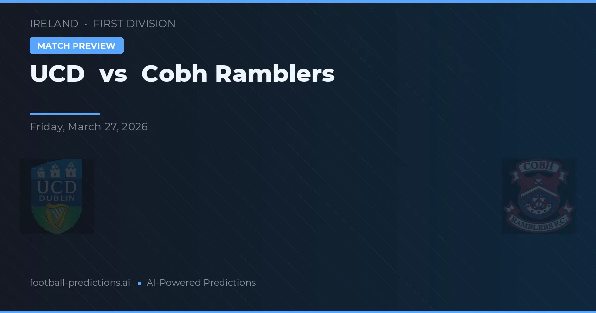 UCD vs Cobh Ramblers — matchtips och förhandstitt
