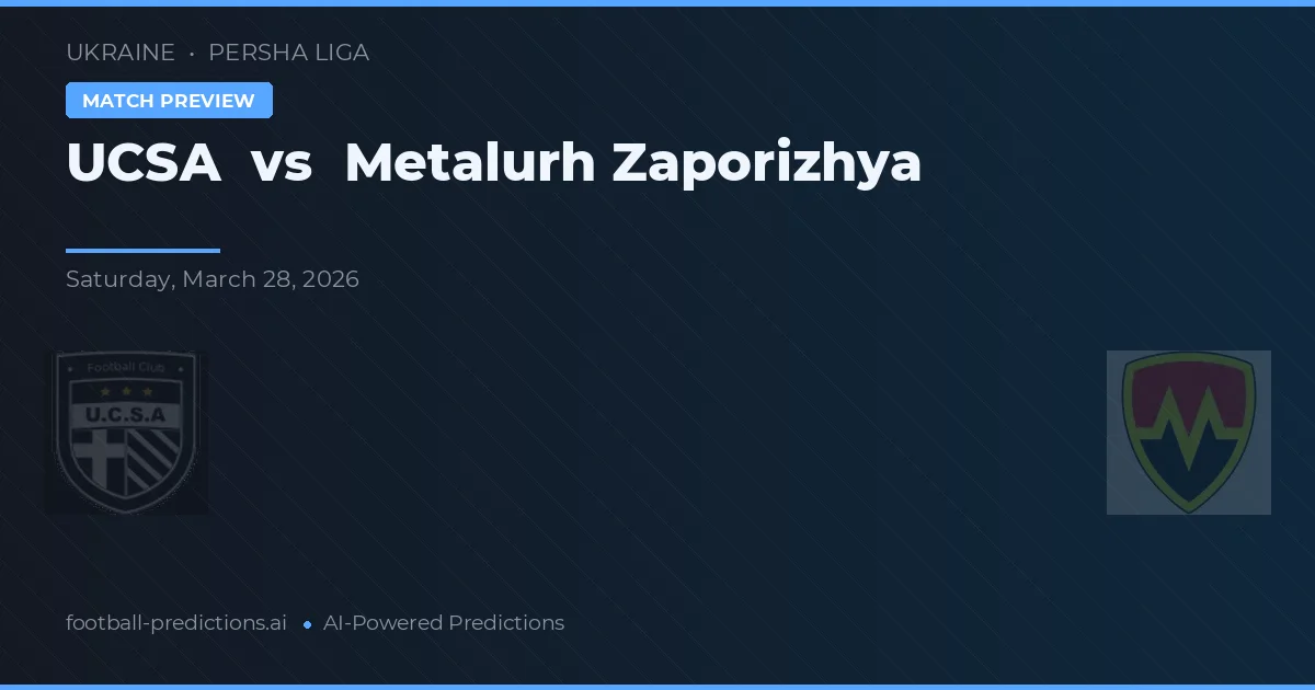 UCSA vs Metalurh Zaporizhya — matchtips och förhandstitt